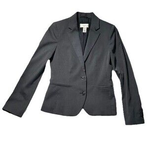 Mango MNG Suit Black Pinstripe Blazer Women’s Size 4 Minor Flaw
